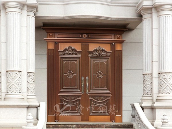 佛山銅門廠家愛唯銅藝——入戶銅門別墅銅門定制款式